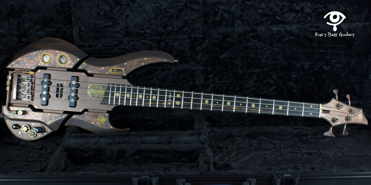 steampunk bass guitar for sale